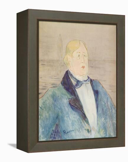 'Portrait of Oscar Wilde', 1895-Henri de Toulouse-Lautrec-Framed Premier Image Canvas