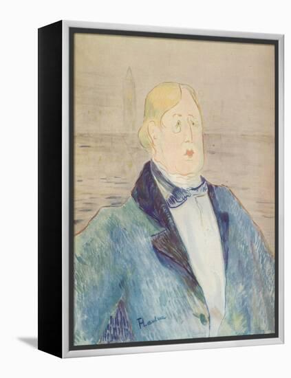 'Portrait of Oscar Wilde', 1895-Henri de Toulouse-Lautrec-Framed Premier Image Canvas