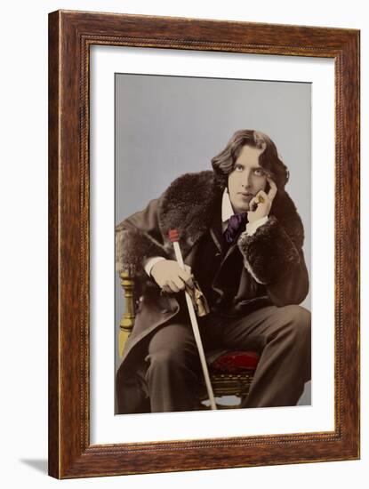 Portrait of Oscar Wilde, C. 1882 (Photo)-Napoleon Sarony-Framed Giclee Print