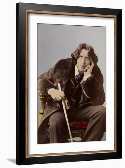 Portrait of Oscar Wilde, C. 1882 (Photo)-Napoleon Sarony-Framed Giclee Print