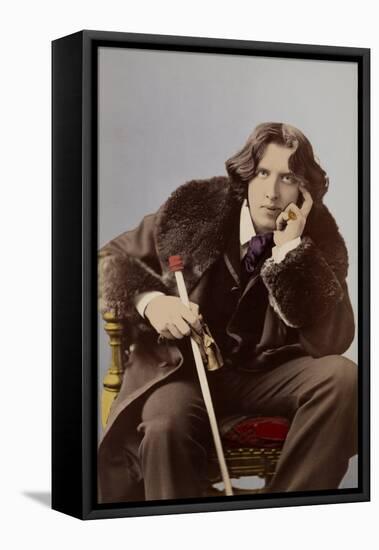 Portrait of Oscar Wilde, C. 1882 (Photo)-Napoleon Sarony-Framed Premier Image Canvas