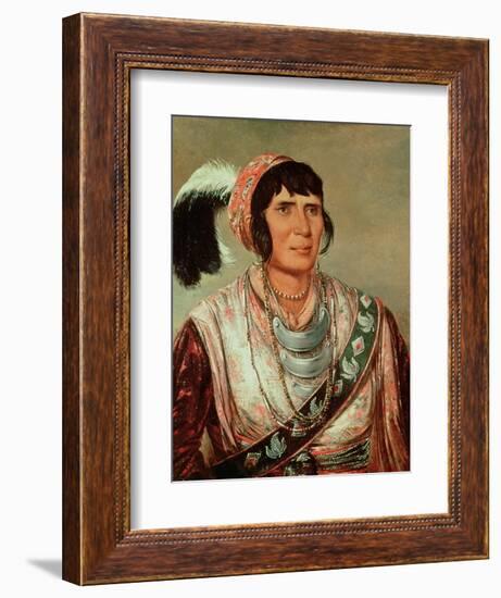 Portrait of Osceola (1804-38)-George Catlin-Framed Giclee Print