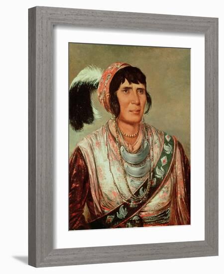 Portrait of Osceola (1804-38)-George Catlin-Framed Giclee Print