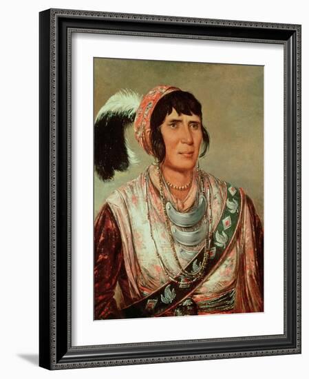 Portrait of Osceola (1804-38)-George Catlin-Framed Giclee Print