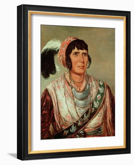 Portrait of Osceola (1804-38)-George Catlin-Framed Giclee Print