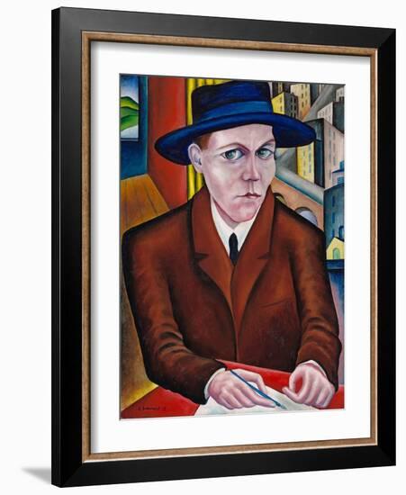 Portrait of Oskar Maria Graf-Georg Schrimpf-Framed Giclee Print