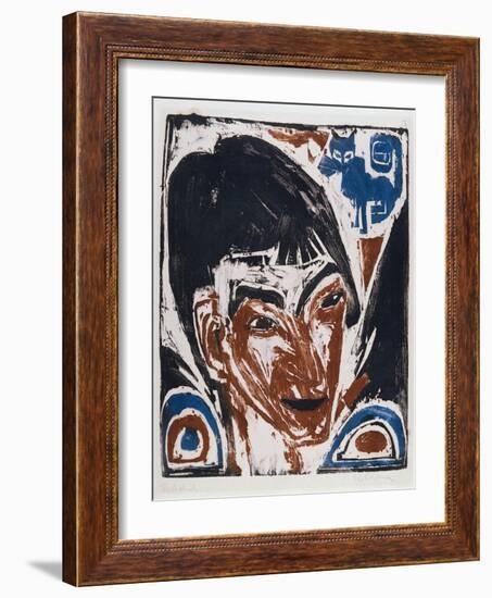 Portrait of Otto Mueller (1874-1930) 1915-Ernst Ludwig Kirchner-Framed Giclee Print