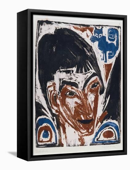 Portrait of Otto Mueller (1874-1930) 1915-Ernst Ludwig Kirchner-Framed Premier Image Canvas