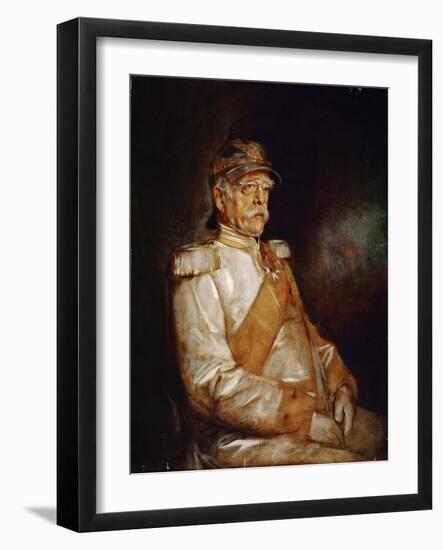 Portrait of Otto Von Bismarck (1815-1898), by Lenbach, Franz, Von (1836-1904). Oil on Canvas, 1871.-Franz Seraph von Lenbach-Framed Giclee Print