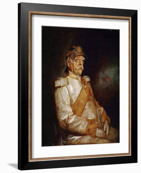 Portrait of Otto Von Bismarck (1815-1898), by Lenbach, Franz, Von (1836-1904). Oil on Canvas, 1871.-Franz Seraph von Lenbach-Framed Giclee Print