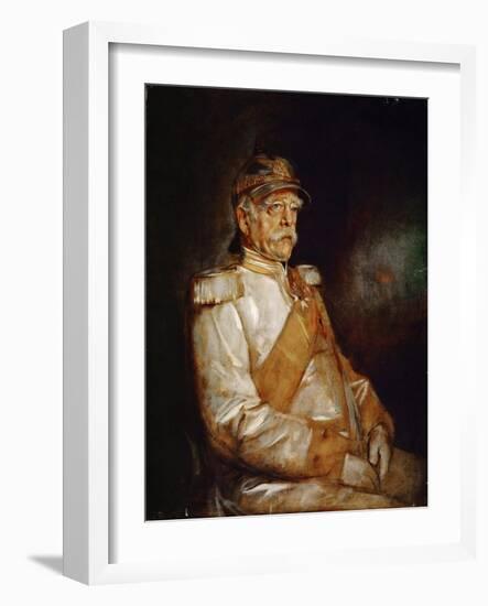 Portrait of Otto Von Bismarck (1815-1898), by Lenbach, Franz, Von (1836-1904). Oil on Canvas, 1871.-Franz Seraph von Lenbach-Framed Giclee Print