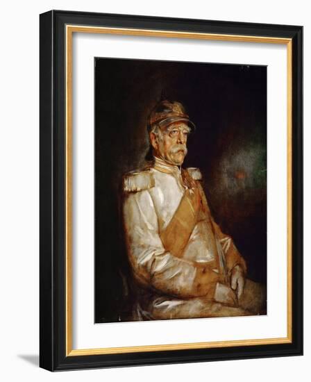 Portrait of Otto Von Bismarck (1815-1898), by Lenbach, Franz, Von (1836-1904). Oil on Canvas, 1871.-Franz Seraph von Lenbach-Framed Giclee Print