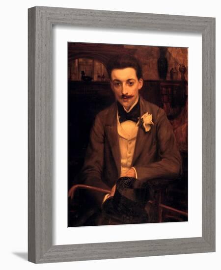 Portrait of P.Louys, C1861-1942-Jacques Emile Blanche-Framed Giclee Print