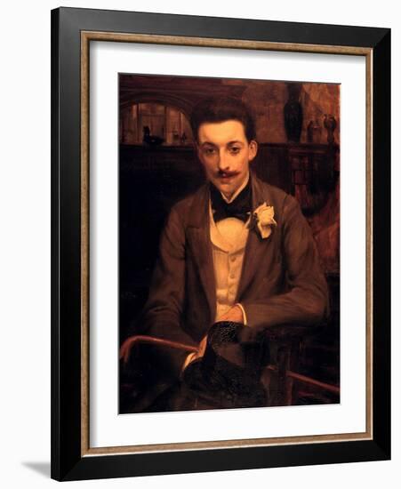 Portrait of P.Louys, C1861-1942-Jacques Emile Blanche-Framed Giclee Print