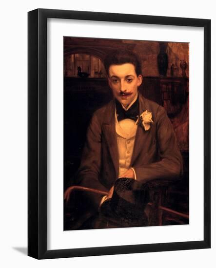 Portrait of P.Louys, C1861-1942-Jacques Emile Blanche-Framed Giclee Print