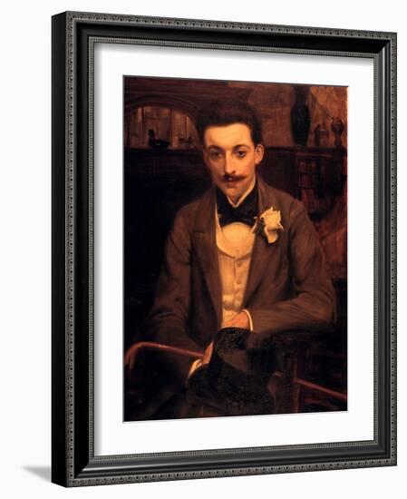 Portrait of P.Louys, C1861-1942-Jacques Emile Blanche-Framed Giclee Print