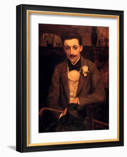 Portrait of P.Louys, C1861-1942-Jacques Emile Blanche-Framed Giclee Print