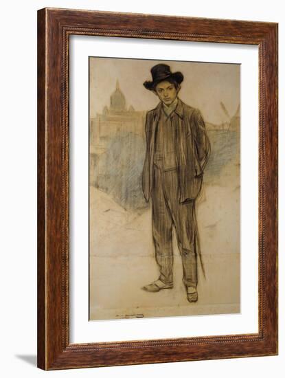 Portrait of Pablo Picasso-Ramon Casas-Framed Giclee Print