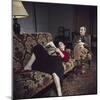 Portrait of Painter Balthus and His Niece Frederique Tison at the Chateau De Chassy-Loomis Dean-Mounted Photographic Print