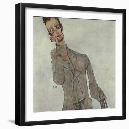 Portrait of Painter Karl Zakovsek, 1910-Egon Schiele-Framed Giclee Print