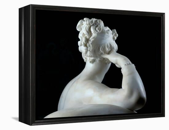 Portrait of Paolina Borghese: Detail of Her Shoulders and Hand Which Grazes Her Hair at the Back Of-Antonio Canova-Framed Premier Image Canvas