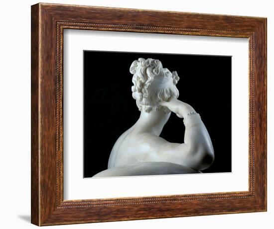 Portrait of Paolina Borghese: Detail of Her Shoulders and Hand Which Grazes Her Hair at the Back Of-Antonio Canova-Framed Giclee Print