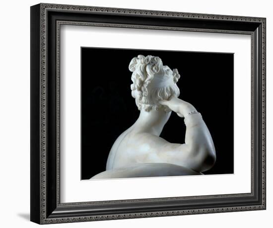 Portrait of Paolina Borghese: Detail of Her Shoulders and Hand Which Grazes Her Hair at the Back Of-Antonio Canova-Framed Giclee Print