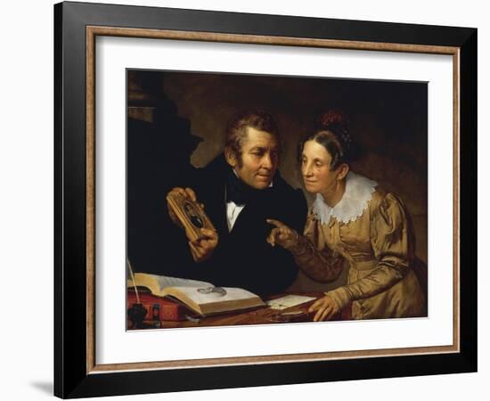 Portrait of Parents, 1832-Pietro Fabris-Framed Giclee Print