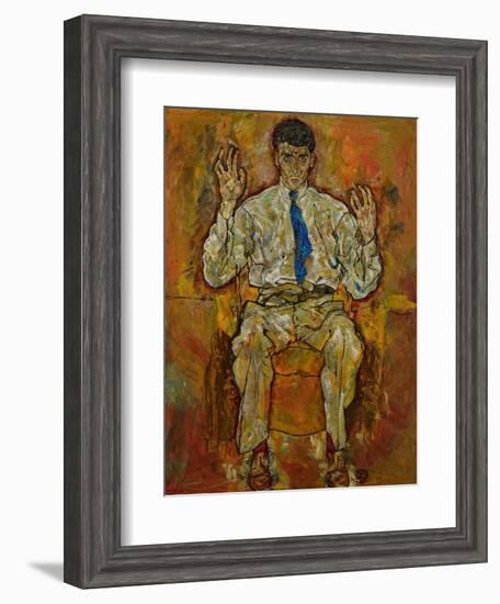 Portrait of Paris Von Gütersloh, 1918-Egon Schiele-Framed Giclee Print