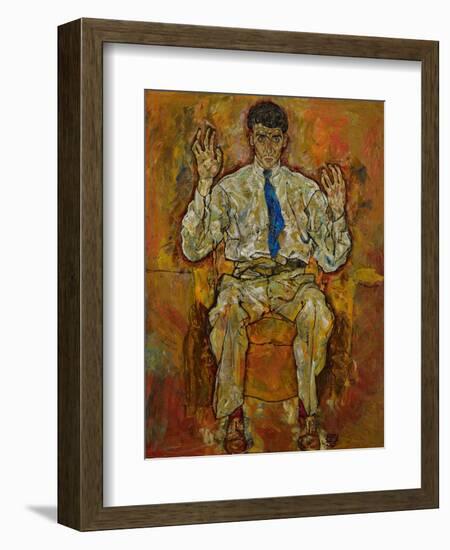 Portrait of Paris Von Gütersloh, 1918-Egon Schiele-Framed Giclee Print