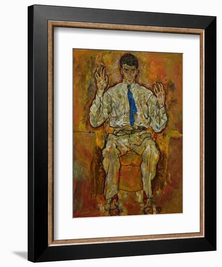 Portrait of Paris Von Gütersloh, 1918-Egon Schiele-Framed Giclee Print