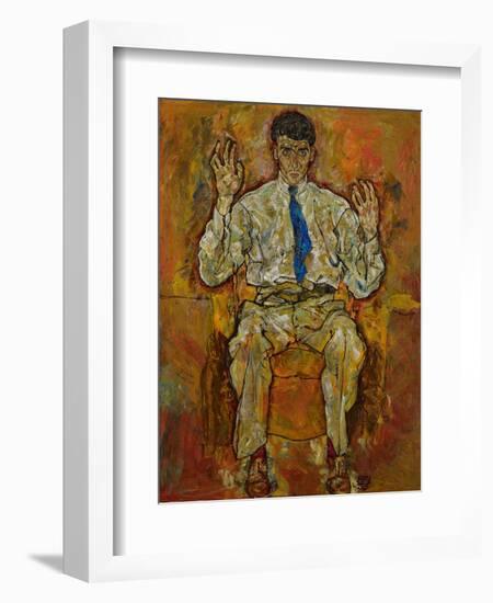 Portrait of Paris Von Gütersloh, 1918-Egon Schiele-Framed Giclee Print