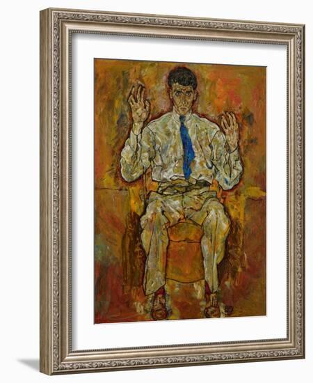 Portrait of Paris Von Gütersloh, 1918-Egon Schiele-Framed Giclee Print