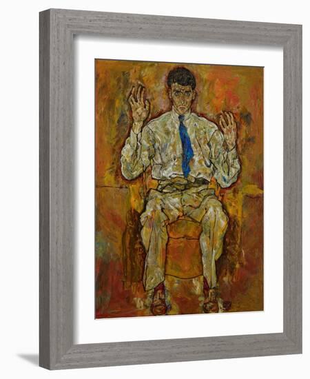 Portrait of Paris Von Gütersloh, 1918-Egon Schiele-Framed Giclee Print