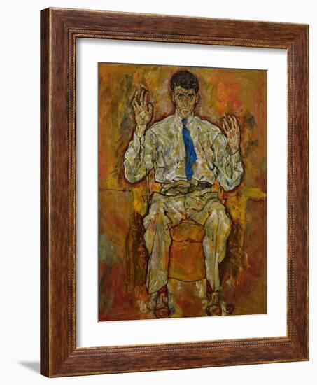 Portrait of Paris Von Gütersloh, 1918-Egon Schiele-Framed Giclee Print