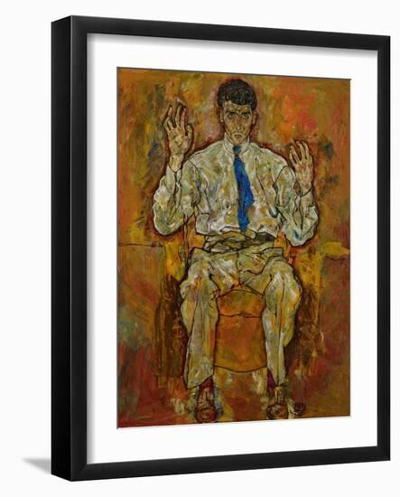 Portrait of Paris Von Gütersloh, 1918-Egon Schiele-Framed Giclee Print