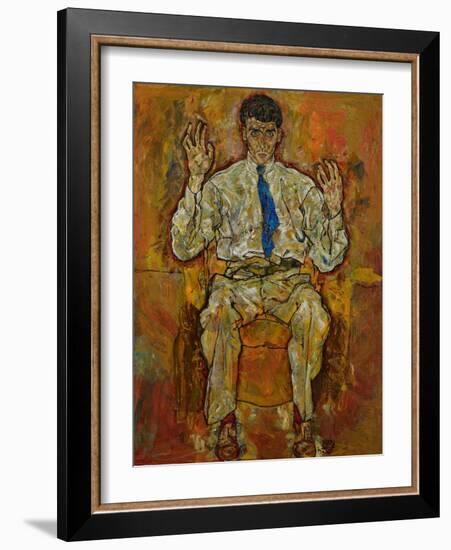 Portrait of Paris Von Gütersloh, 1918-Egon Schiele-Framed Giclee Print