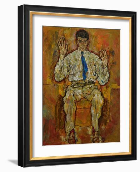 Portrait of Paris Von Gütersloh, 1918-Egon Schiele-Framed Giclee Print