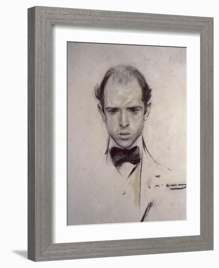 Portrait of Pau Casals-Ramon Casas i Carbo-Framed Art Print