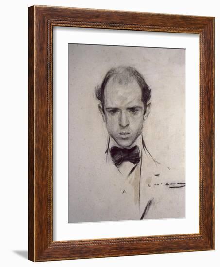 Portrait of Pau Casals-Ramon Casas i Carbo-Framed Art Print