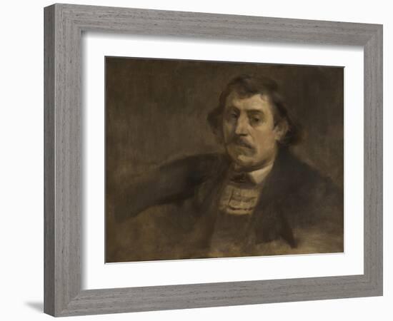 Portrait of Paul Gauguin, 1891-Eugene Carriere-Framed Giclee Print