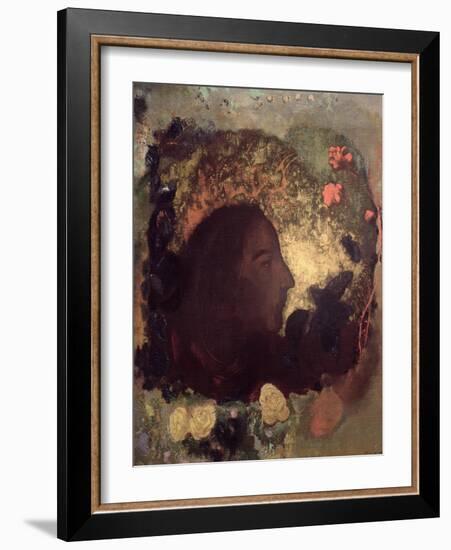 Portrait of Paul Gauguin, Painted after His Death, circa 1903-05-Odilon Redon-Framed Giclee Print