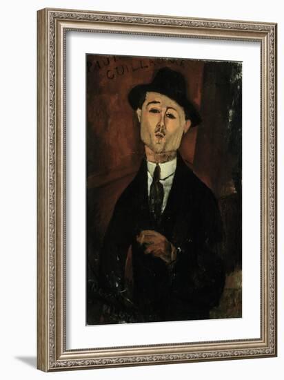 Portrait of Paul Guillaume-Amedeo Modigliani-Framed Giclee Print