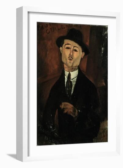 Portrait of Paul Guillaume-Amedeo Modigliani-Framed Giclee Print