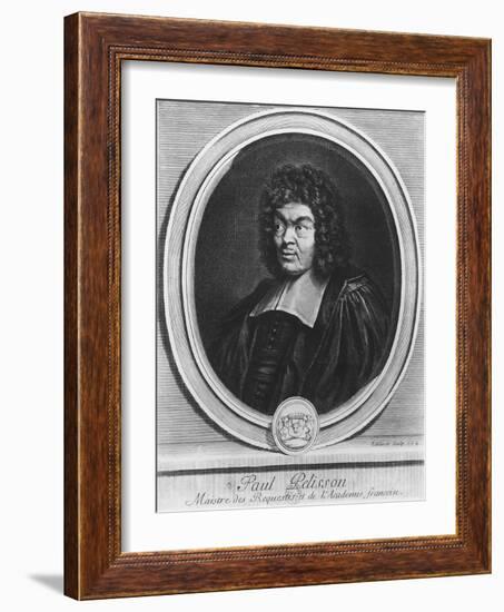 Portrait of Paul Pellisson-Gerard Edelinck-Framed Giclee Print