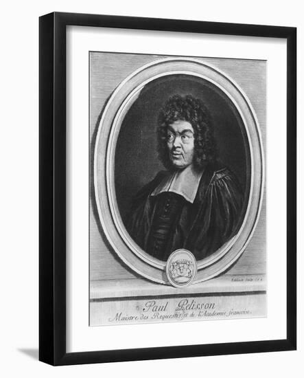 Portrait of Paul Pellisson-Gerard Edelinck-Framed Giclee Print