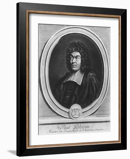 Portrait of Paul Pellisson-Gerard Edelinck-Framed Giclee Print