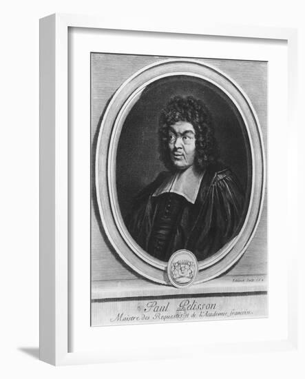 Portrait of Paul Pellisson-Gerard Edelinck-Framed Giclee Print