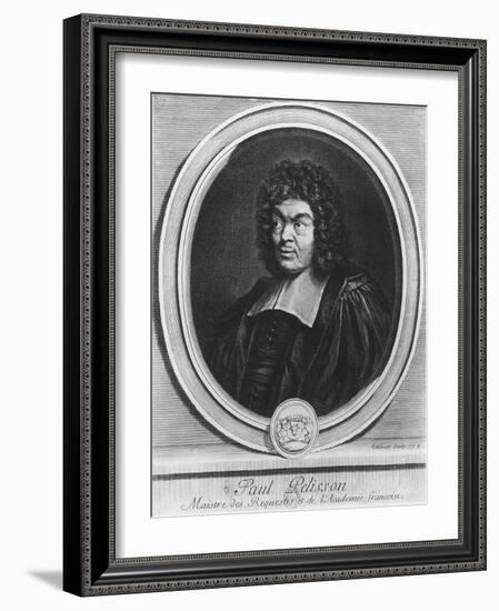Portrait of Paul Pellisson-Gerard Edelinck-Framed Giclee Print