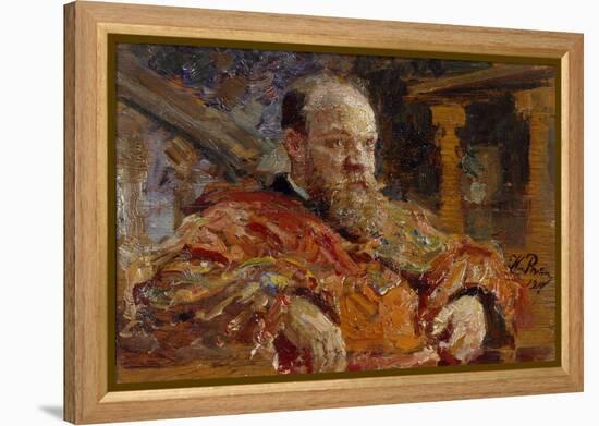 Portrait of Pavel Viktorovich Delarov (1851-191), 1910-Ilya Yefimovich Repin-Framed Premier Image Canvas